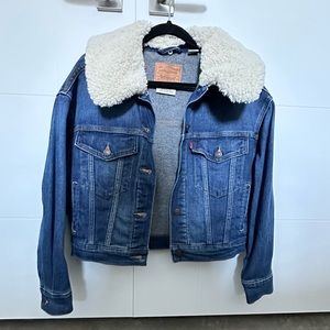 Levi's Denim Jacket with Cream Sherpa Collar
